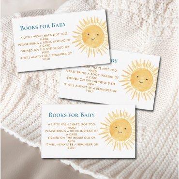 Books For Baby Sun-Themed Baby Shower Enclosure Card