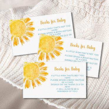 Books For Baby Sunshine Boy's Baby Shower Enclosure Card
