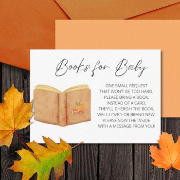 Books for Baby Tis the Season Fall Baby Shower  Enclosure Card