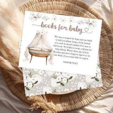 Books for Baby Trendy Boho Nursery Baby Shower Enclosure Card