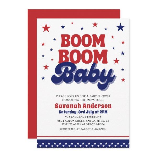 Boom Boom Baby 4th July Patriotic Baby Shower