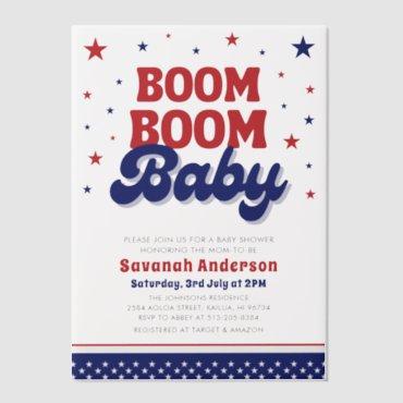 Boom Boom Baby 4th July Patriotic Baby Shower  Vellum