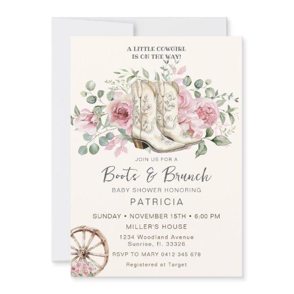 Boots and Brunch Pink Cowgirl Baby Shower