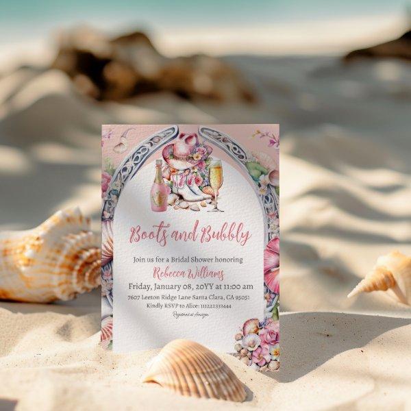 Boots and Bubbly Pink Beach Western Bridal Shower