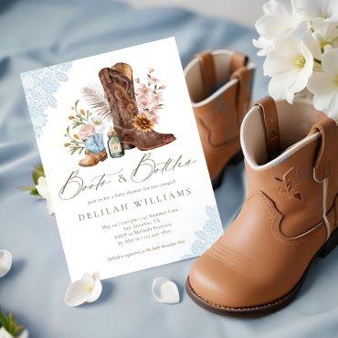 Boots & Bottles Blue Cowboy Western