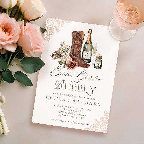 Boots Bottles & Bubbly Country Western