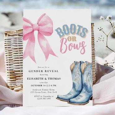Boots or Bows Gender Reveal