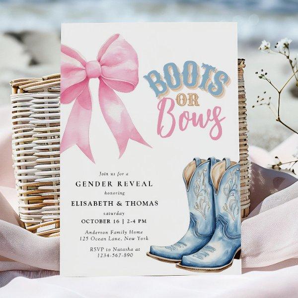 Boots or Bows Gender Reveal