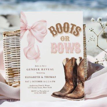 Boots or Bows Gender Reveal