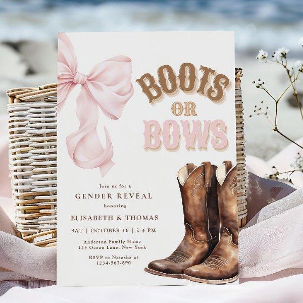 Boots or Bows Gender Reveal