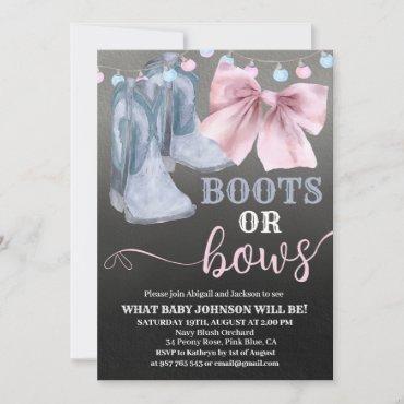 Boots or bows gender reveal .
