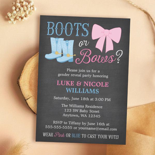 Boots or Bows Gender Reveal Party