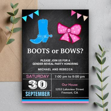 Boots or Bows Gender Reveal Party