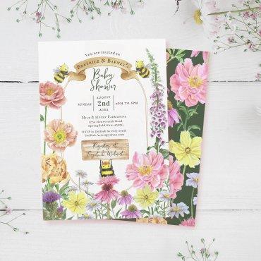 Botanical Bee and Wildflower Coed Baby Shower