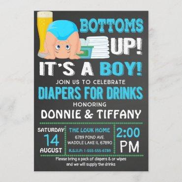 Bottoms Up Diapers for Drinks It's a Boy