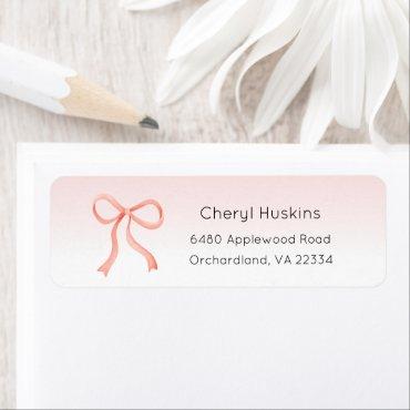 Bow Address Label, Custom, Bridal Shower, Baby Label