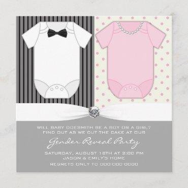 Bow Tie and Pearls Gender Reveal