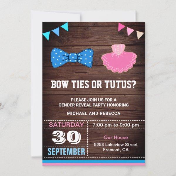 Bow Ties or Tutus Gender Reveal Party
