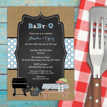 Boy Baby-Q Baby Shower, BBQ