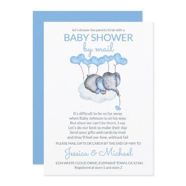Boy Baby Shower by Mail Blue Elephant on Cloud