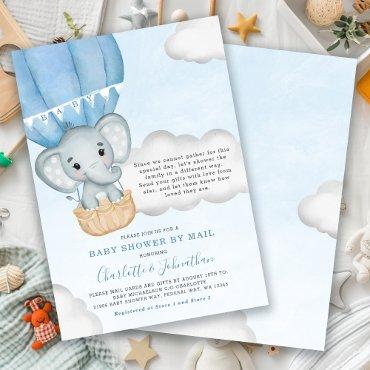 Boy Baby Shower By Mail Elephant Blue