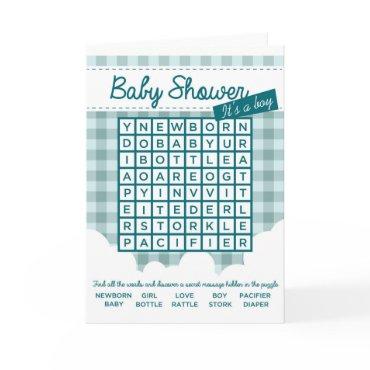 boy baby shower puzzle
