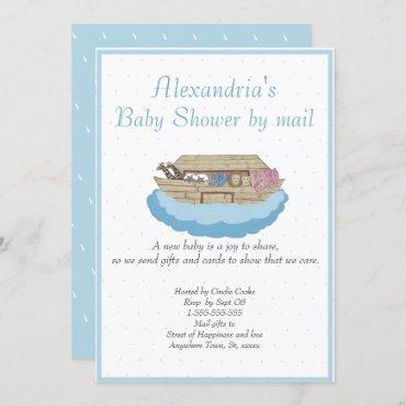 Boy Blue Noah Ark Baby Shower by mail