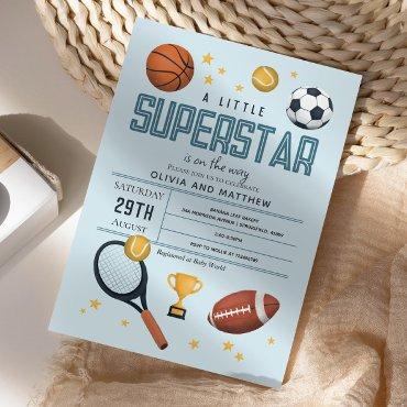 Boys Cute Blue Sports Superstar