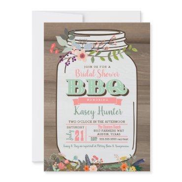 Bridal Shower BBQ Mason Jar