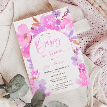 Bright bold pink purple floral