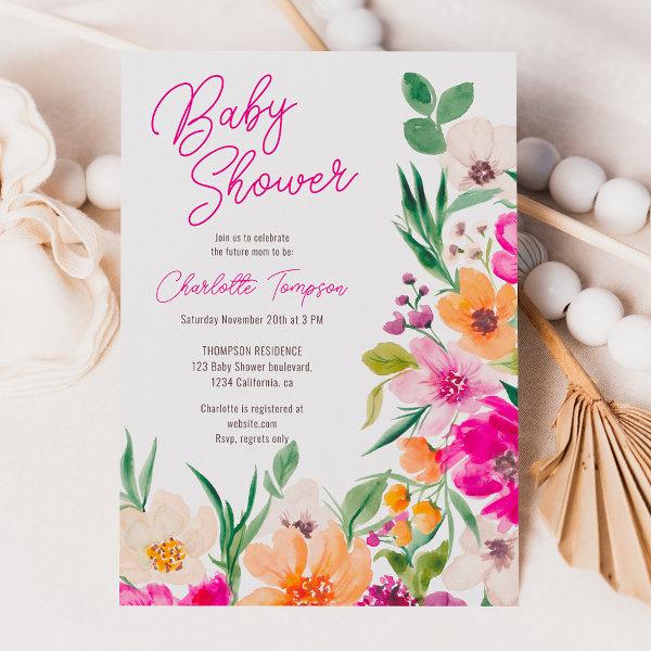 Bright bold wild flowers script