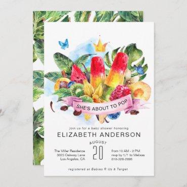 Bright Summer Popsicle Baby Shower Invitation