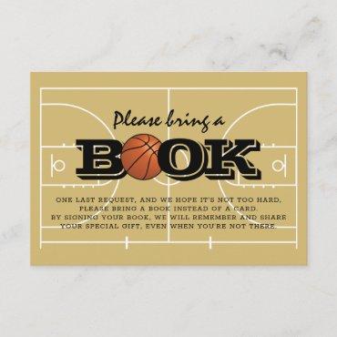 Bring a Book | Cool Basketball Baby Shower Enclosure Card