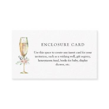 Brunch and Bubbly Floral Custom Enclosure Card