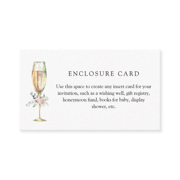 Brunch and Bubbly Floral Custom Enclosure Card