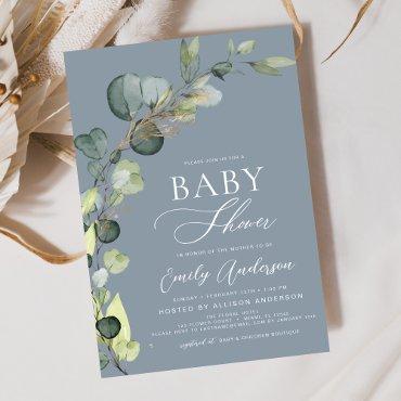 Budget Baby Shower Greenery Eucalyptus