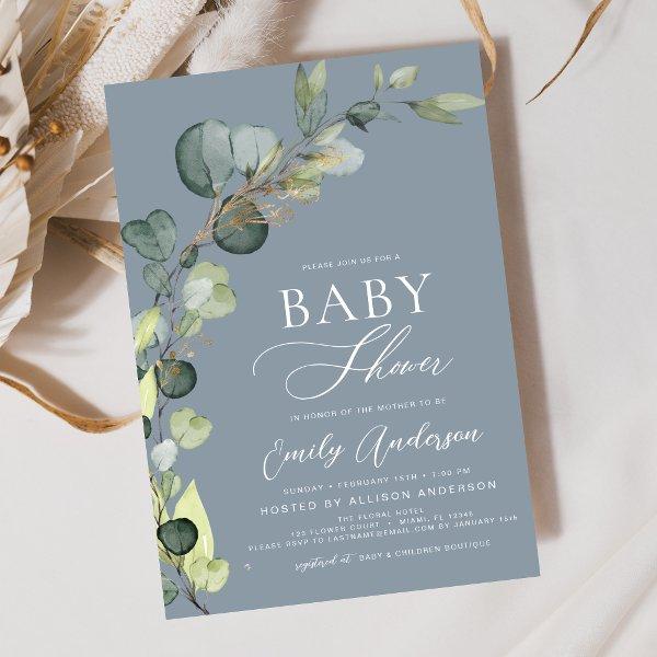Budget Baby Shower Greenery Eucalyptus