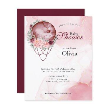 Budget Baby Shower Pink Rustic Full Moon