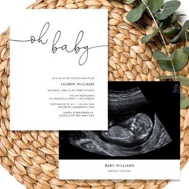 Budget Baby Shower Sonogram Photo  Flyer