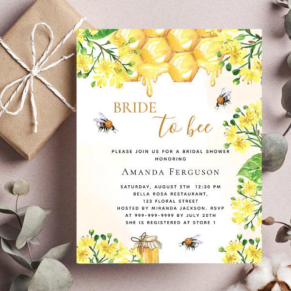 Budget Bee Bridal shower yellow florals