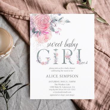 Budget Boho Light Soft Pink Flowers  Postcard