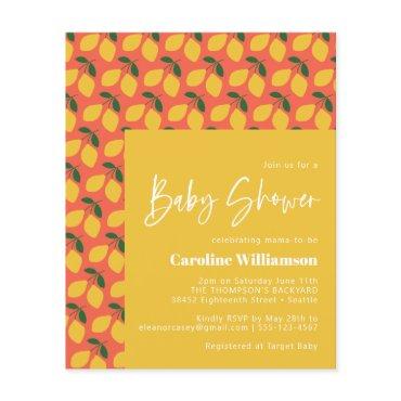 Budget Cute Vintage Lemons Orange Baby Shower