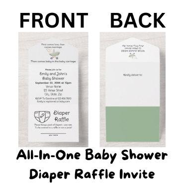 BUDGET Diaper Raffle All In One Baby Shower Invite