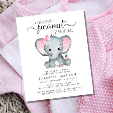 Budget Elephant Pink Baby Girl Shower