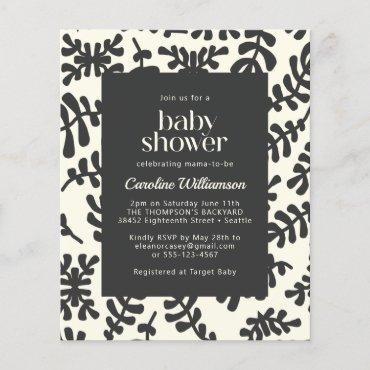 Budget Matisse Botanical Black White Baby Shower