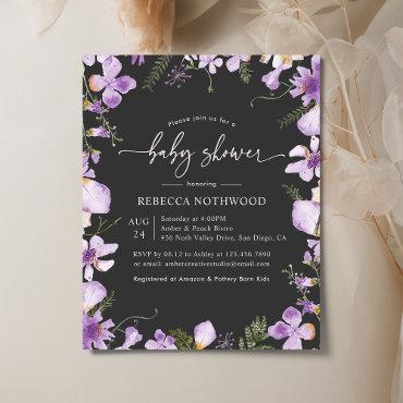Budget Modern Purple Floral