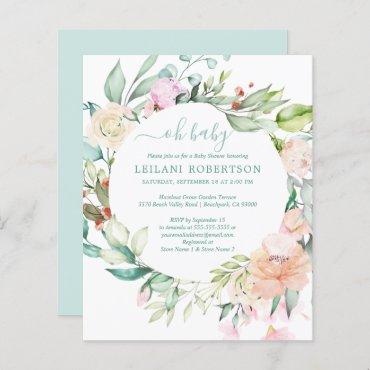 Budget Oh Baby Floral Wreath Shower