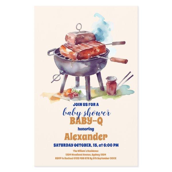 Budget Picnic Cloth Baby Q Baby Shower Flyer