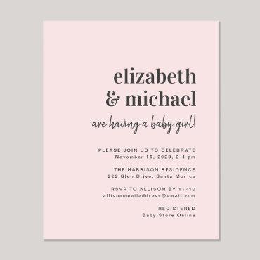 Budget Pink Couples Baby Girl Shower