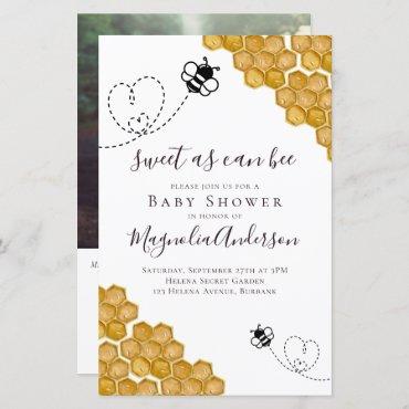 Budget Sweet as Can Bee Baby Shower Invitaition